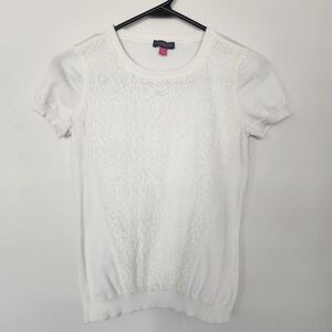 Vince Camuto XXS Petite Lacy Panel Women's Top